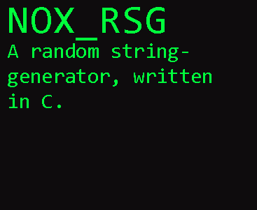 Nox Random String Generator